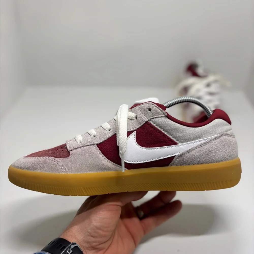 Nike SB Force 58 Red White Gum Sole Suede Sneakers Men’s 8.5 Skate Shoes - Picture 13 of 15